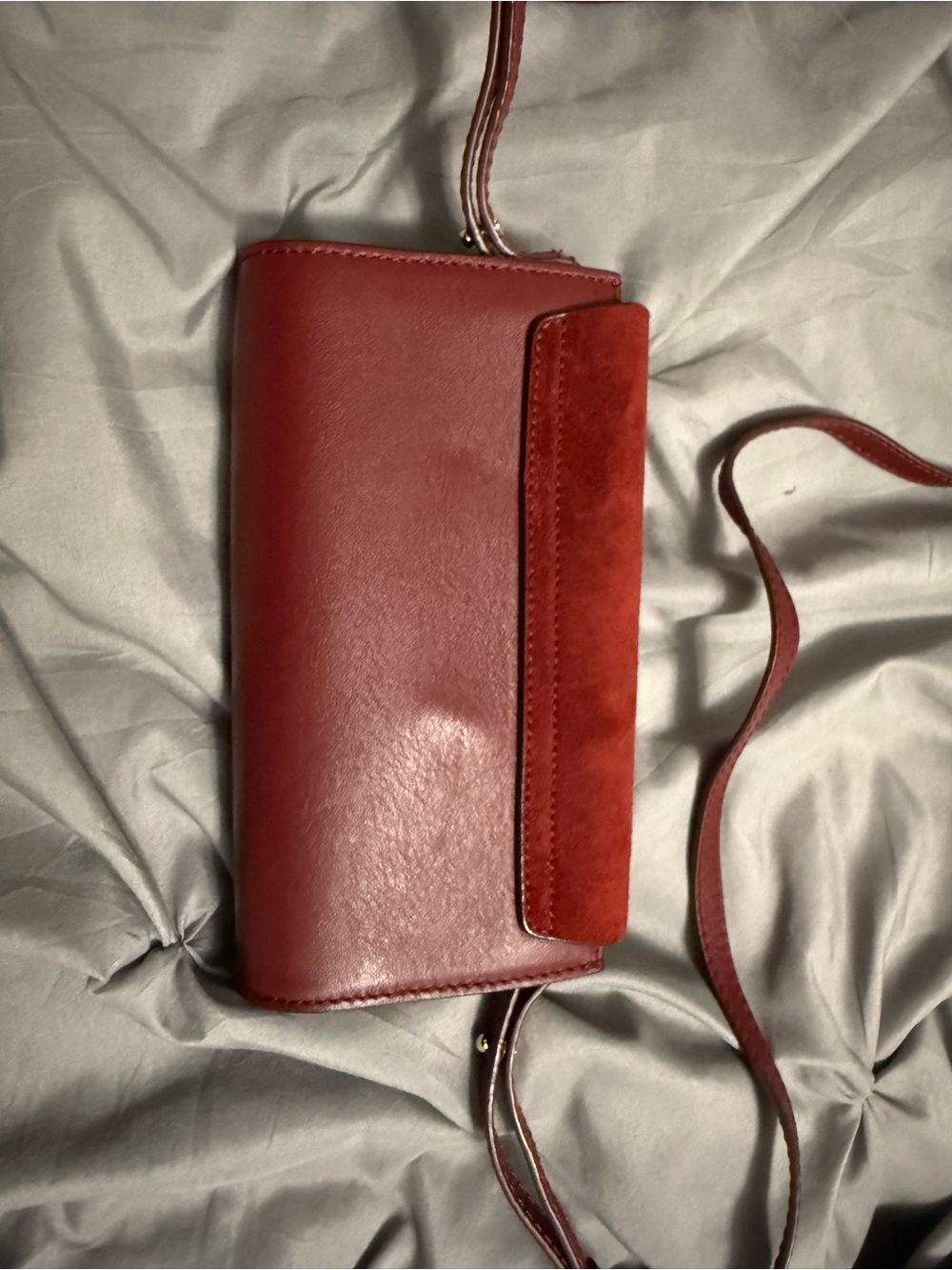 Chloé Small Crossbody Bag in Burgundy and Rust - Picture 6 of 6